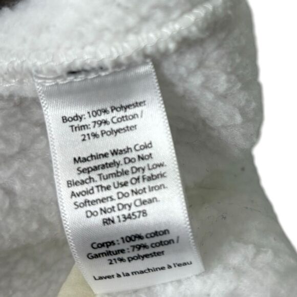 Vineyard Vines White Sherpa Fleece gray Quilted Full Zip Vest XXS - Picture 6 of 6